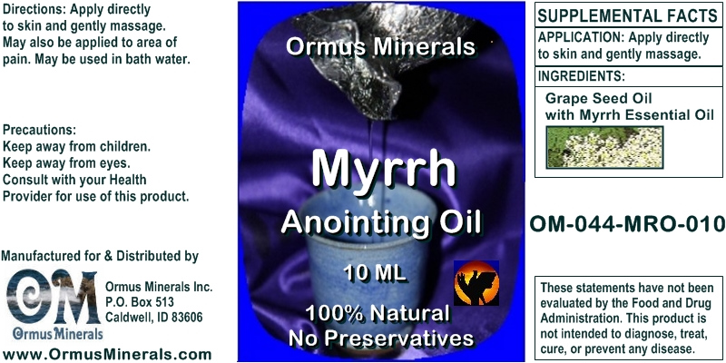 Ormus Minerals Myrrh Anointing Oil